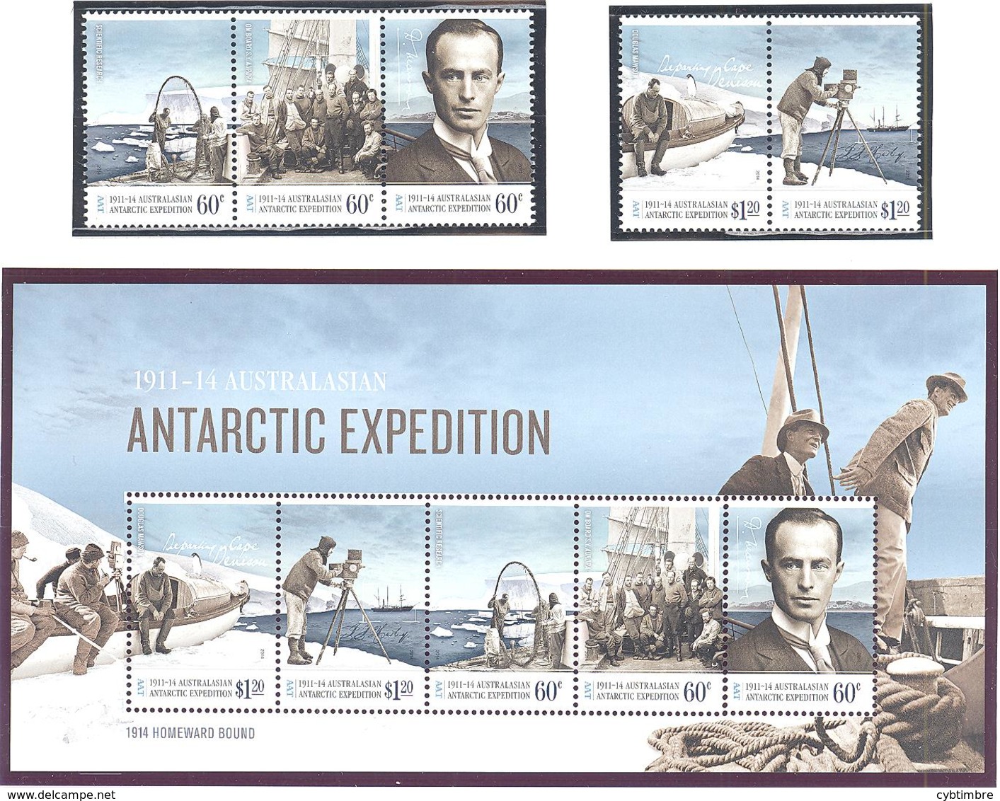 Antarctique Australien: Yvert N°  214/218 + BF 14°; Cote 28.00 - Unused Stamps