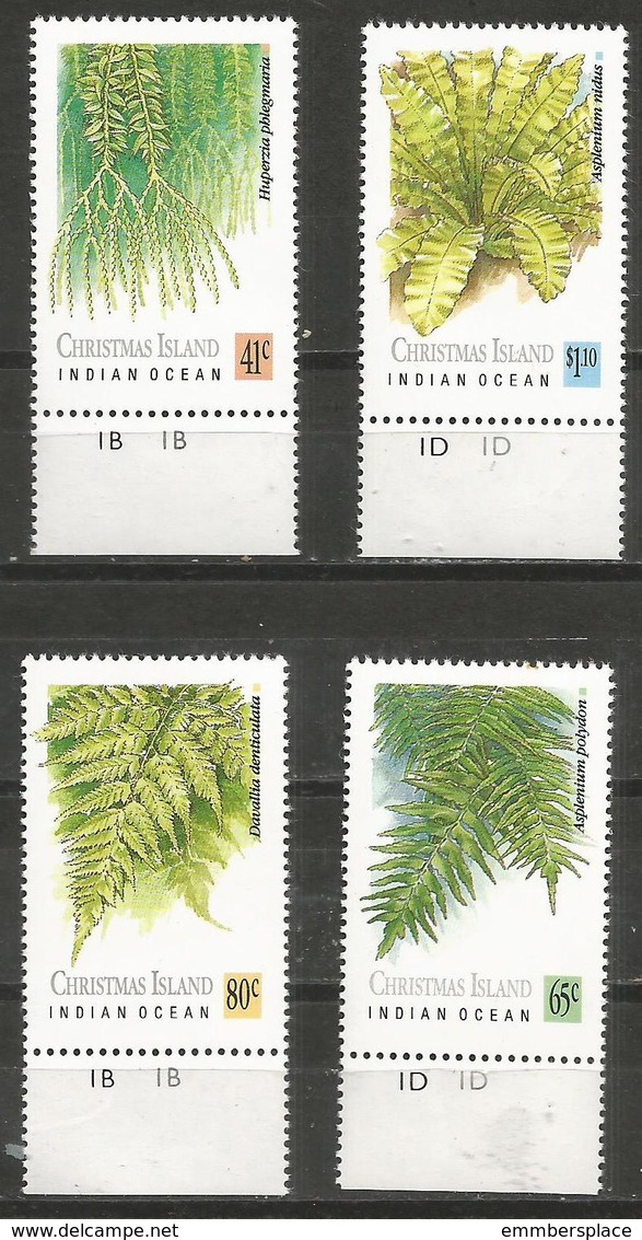 Christmas Island - 1989 Ferns MNH **    Sc 238-41 - Christmas Island