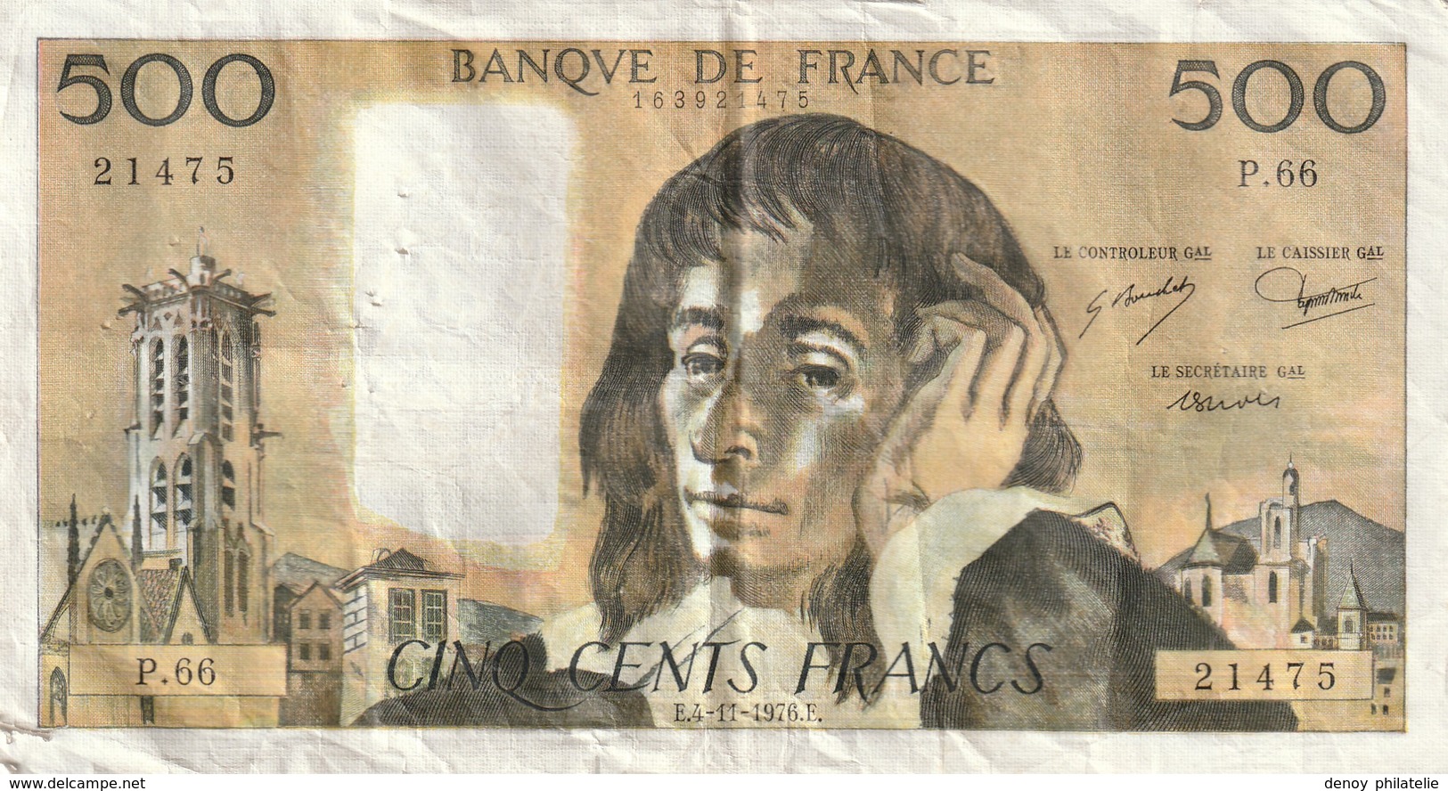 500 Francs Pascal Date 2 1 1969B  TB - 500 F 1968-1993 ''Pascal''