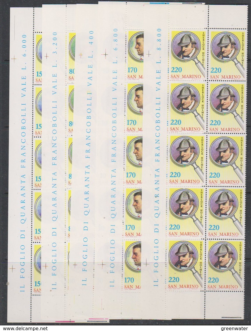 San Marino 1979 Famous Detectives 5v Bl Of 10 ** Mnh (F7122) - Ongebruikt