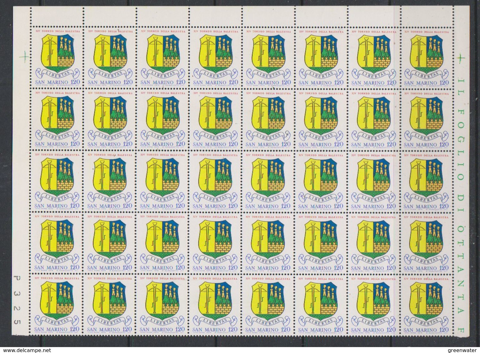 San Marino 1979 Crossbow Shooting 1v (40x) ** Mnh (F7125) - Ongebruikt