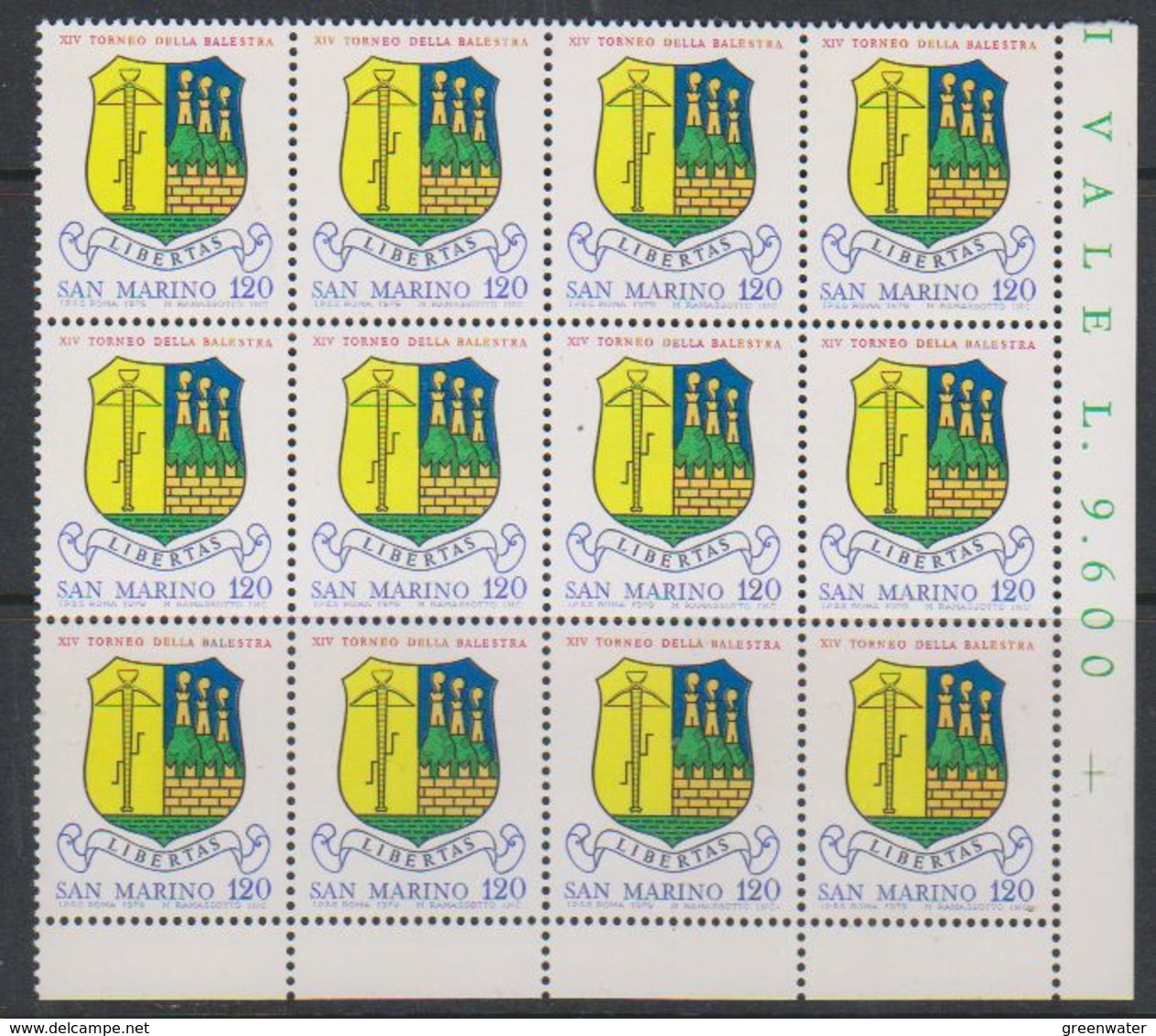 San Marino 1979 Crossbow Shooting 1v (12x) ** Mnh (F7125A) - Ongebruikt