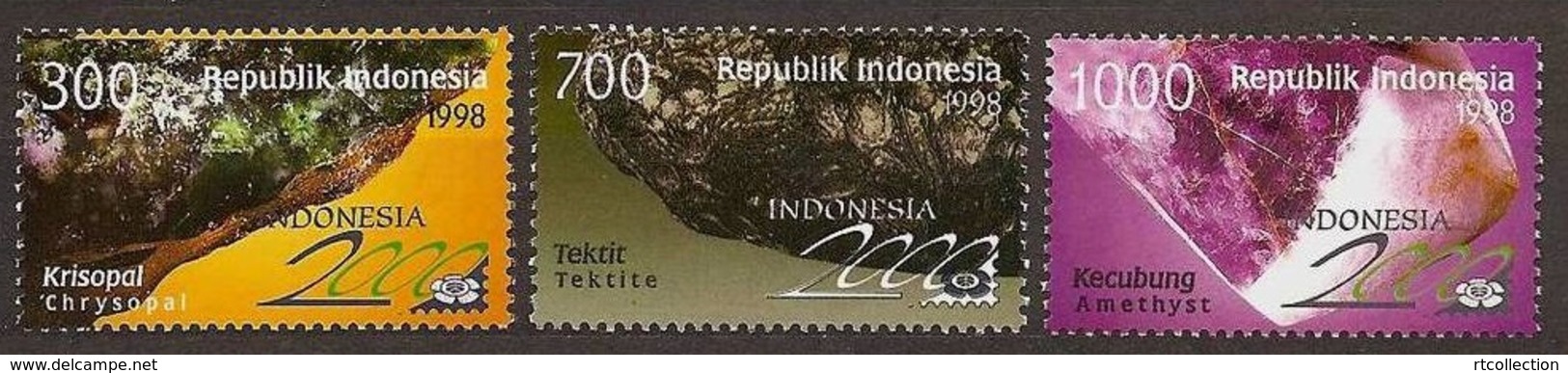 Indonesia 1998 International Stamp Exhibition Minerals Stone Nature Rock Mining Geology Crystal Stamps MNH - Other & Unclassified