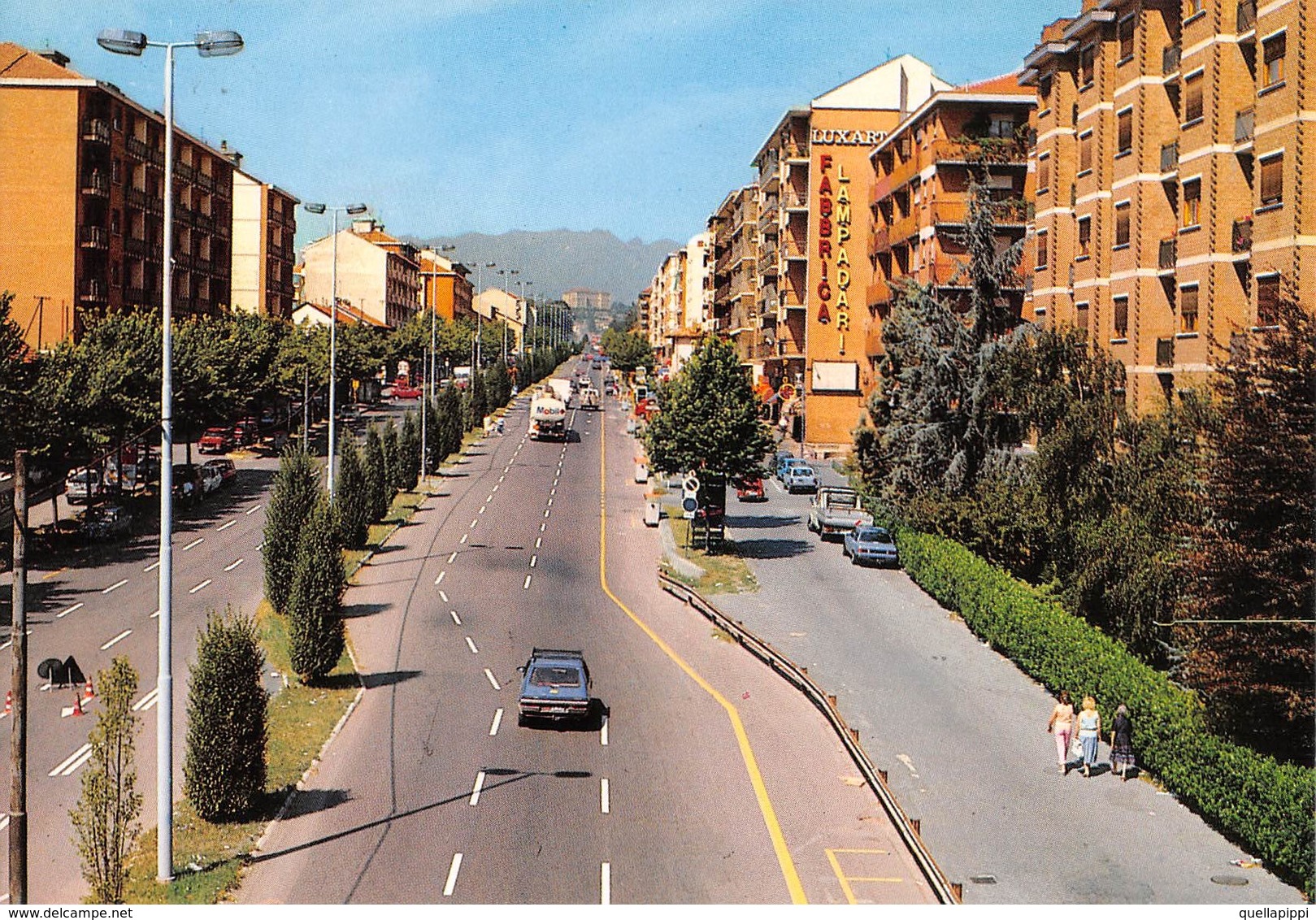 07848 "RIVOLI (TO) - CASCINE DI VICA - CORSO FRANCIA " ANIMATA, AUTO ANNI '60. CART NON SPED. - Rivoli