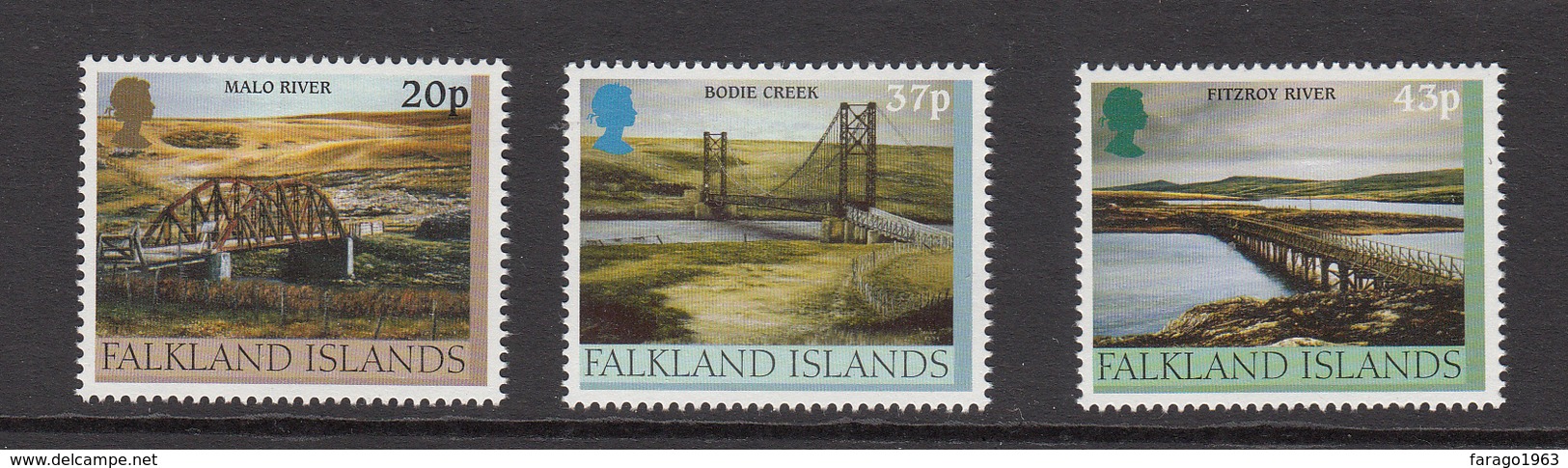 2000 Falkland Islands Bridges  Complete Set Of 3 MNH - Falkland Islands