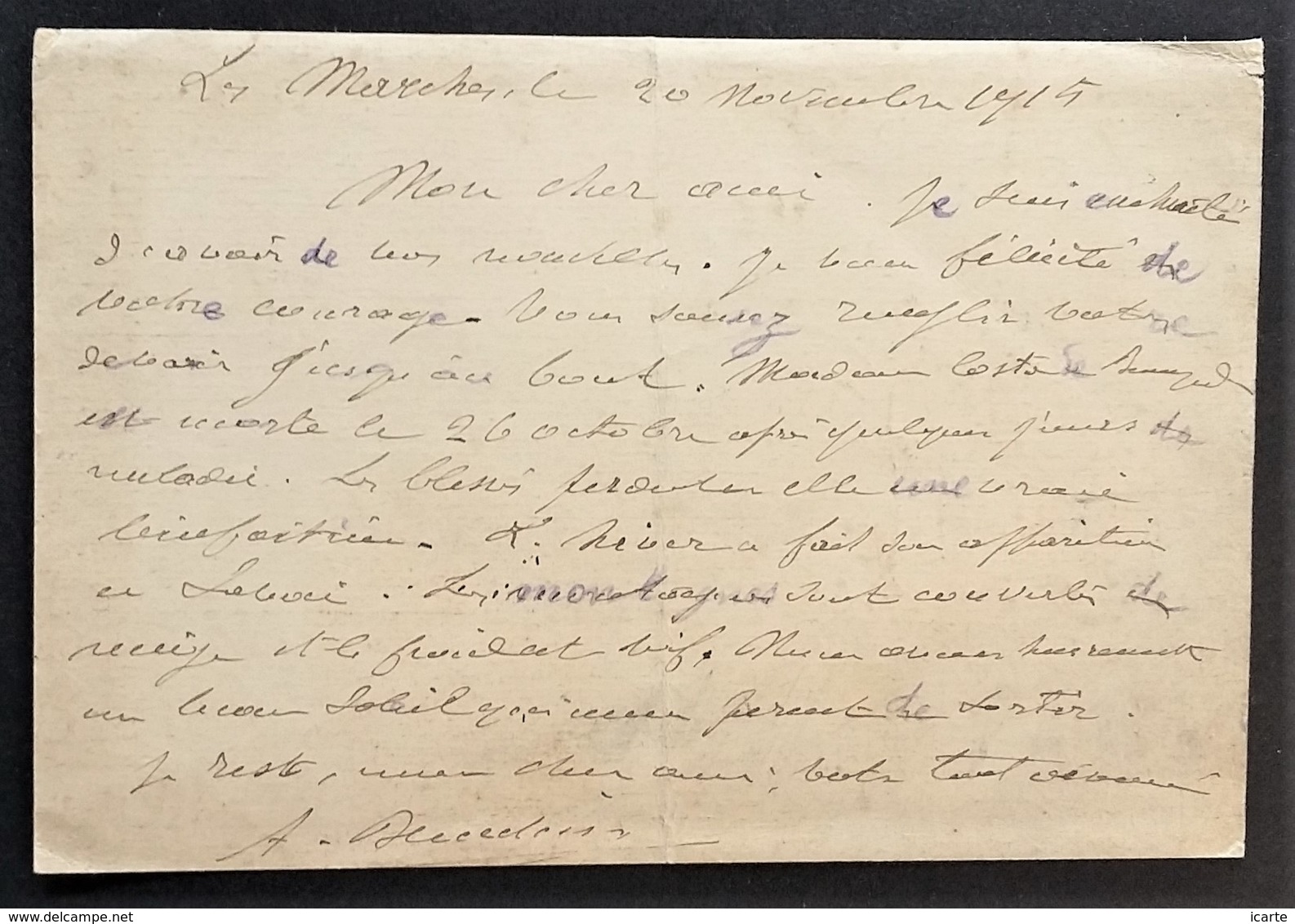 Carte De Franchise Militaire Llustrée ALSACIENNE Et LION DE BELFORT Les Marches Savoie > Sainte Anne D'Auray Nov 1915 - Lettres & Documents