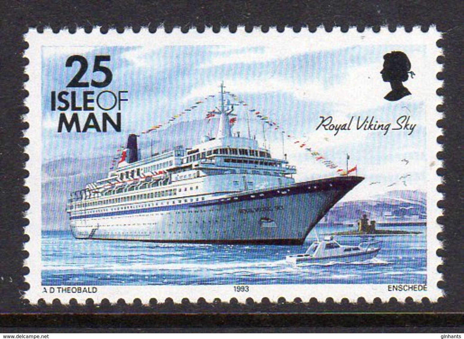 GB ISLE OF MAN IOM - 1993 DEFINITIVE SHIPS 25p STAMP FINE MNH ** SG 548 - Isle Of Man