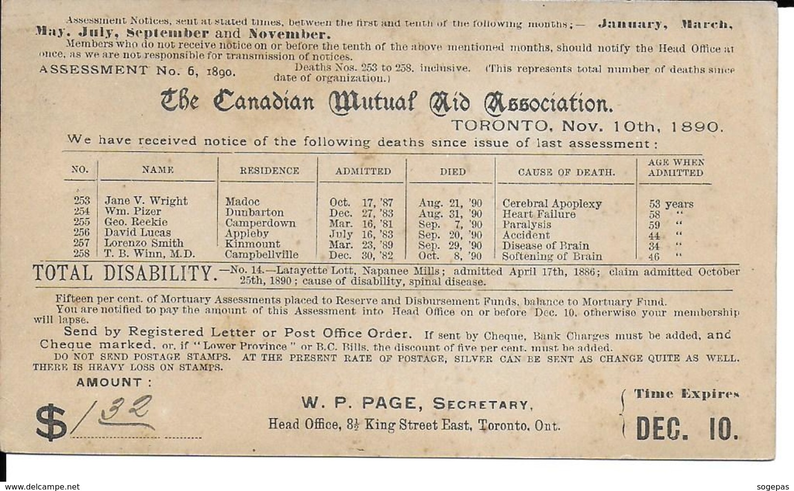 CANADA POST CARD ONE CENT - 1860-1899 Reinado De Victoria