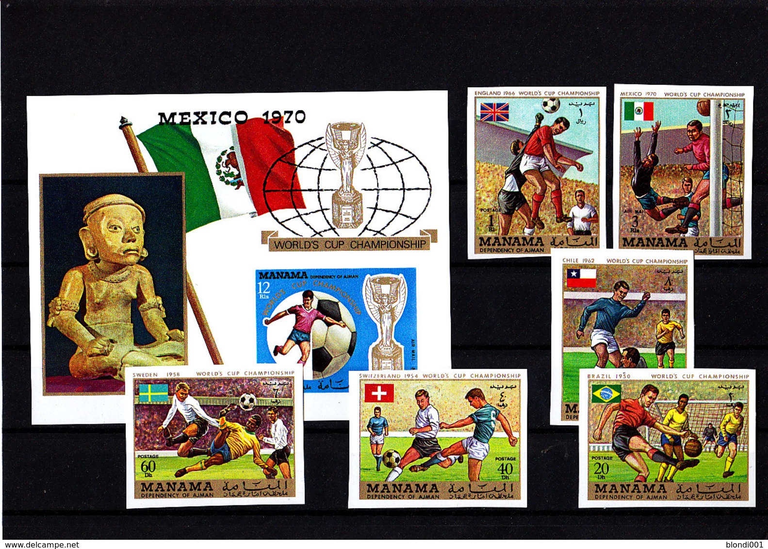Soccer World Cup 1970 - MANAMA - S/S+Set Imp. MNH** - 1970 – Mexique