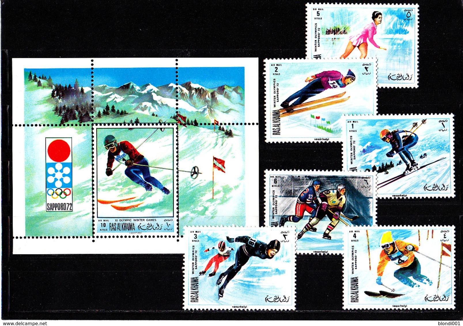 Olympics 1972 - Ice Hockey - RAK - S/S+Set Perf. MNH - Hiver 1972: Sapporo