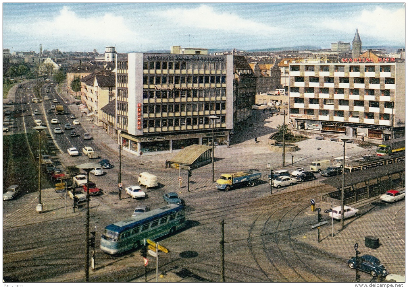 Mercedes Heckflosse,Kurzhauber LKW,VW Käfer,1500,Opel Rekord A,P II....,Kassel,Am Altmarkt,ungelaufen - Voitures De Tourisme