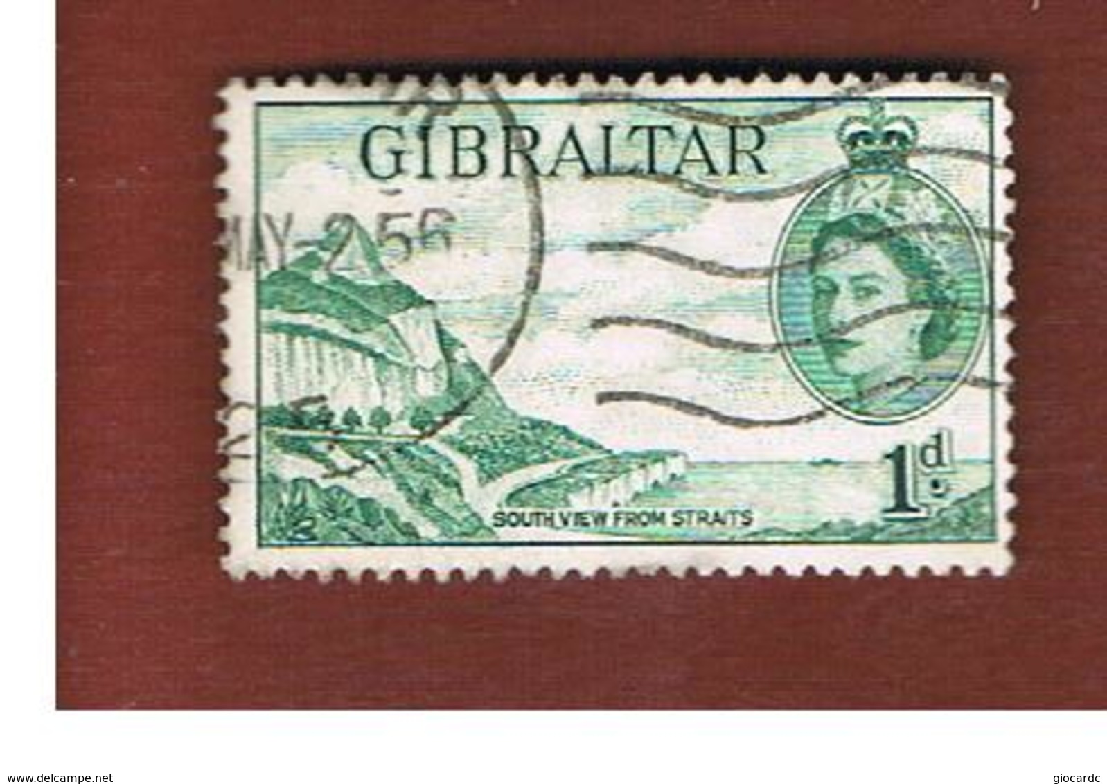 GIBILTERRA (GIBRALTAR)   - SG 146 - 1953 SOUTH VIEW   -    USED - Gibilterra