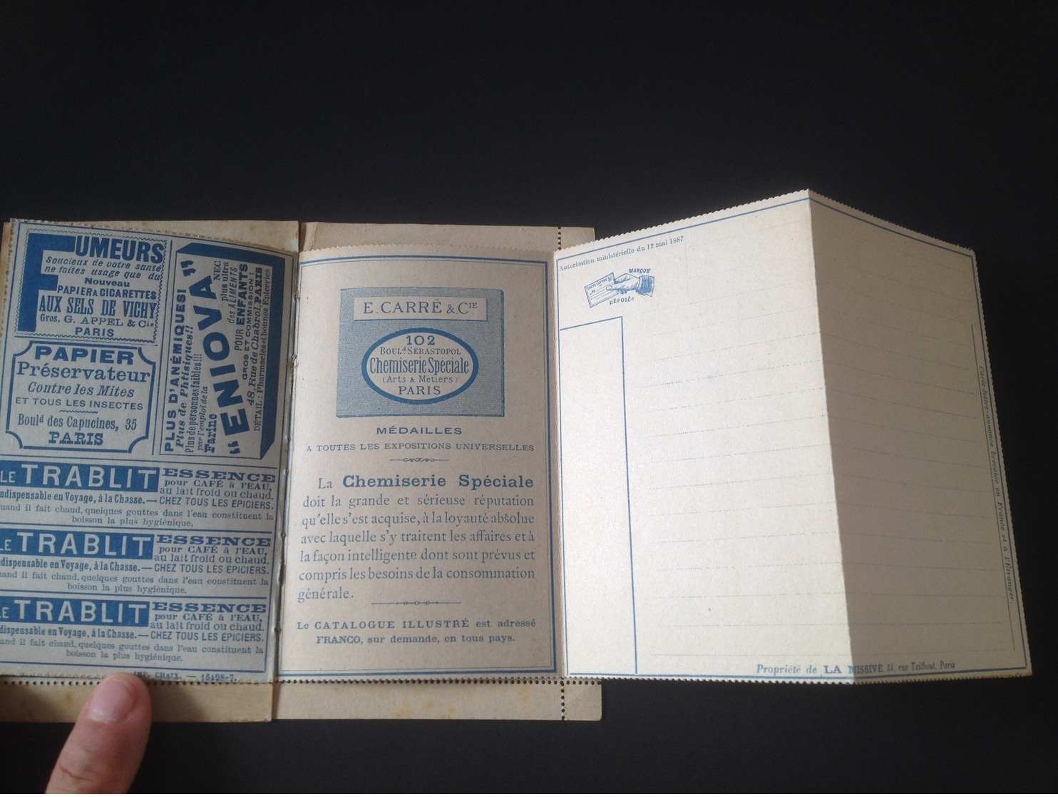 1887 Type Sage Carte Lettre Avec ANNONCES Et Carnet Publicitaire Non Utilisée - Cartes-lettres