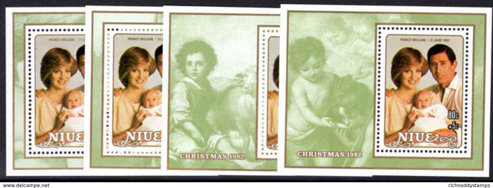Niue 1982 Christmas Set Of 4 Souvenir Sheets Souvenir Sheet Unmounted Mint. - Niue
