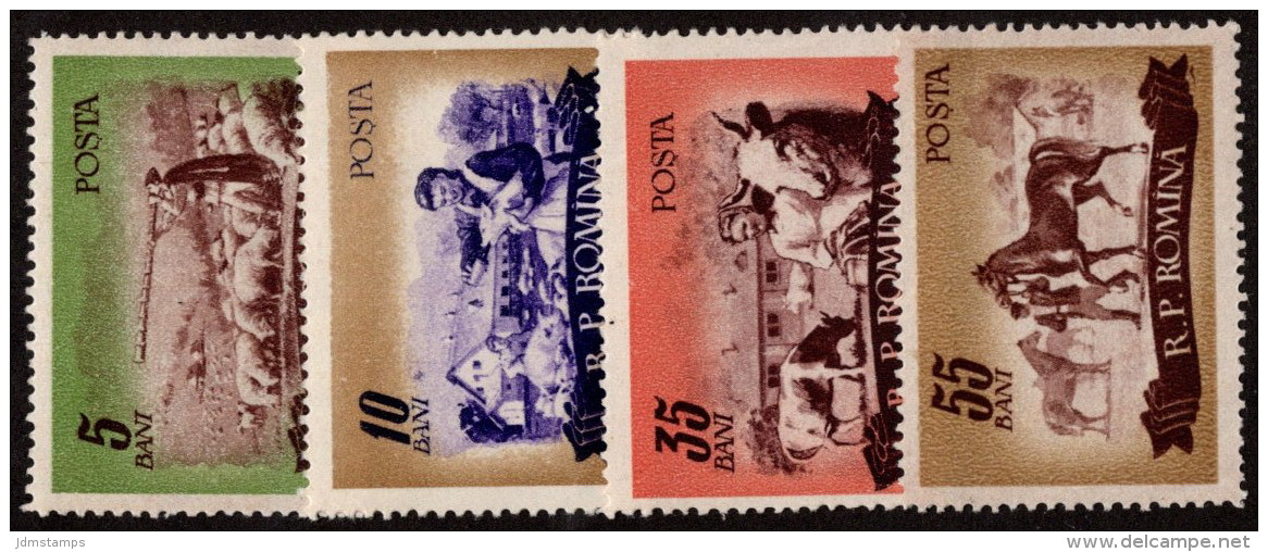 ROM SC #1068-71 MNH 1955 Animal Husbandry SCV $8.00 - Neufs