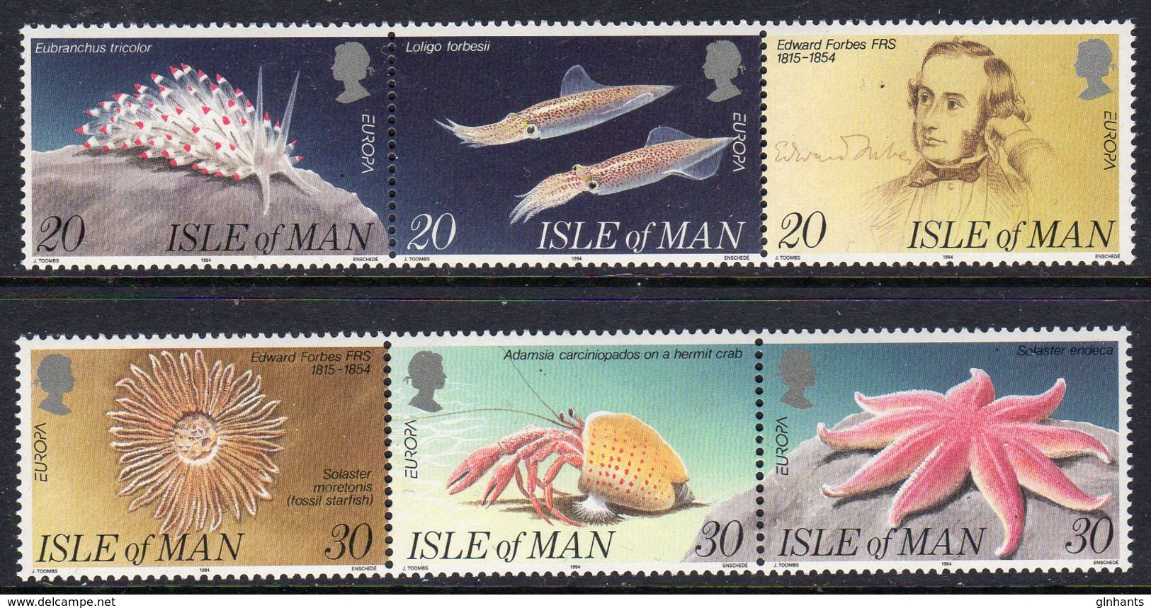 GB ISLE OF MAN IOM - 1994 EUROPA MARINE DISCOVERIES SET (6V) FINE MNH ** SG 600a, 603a - 1994