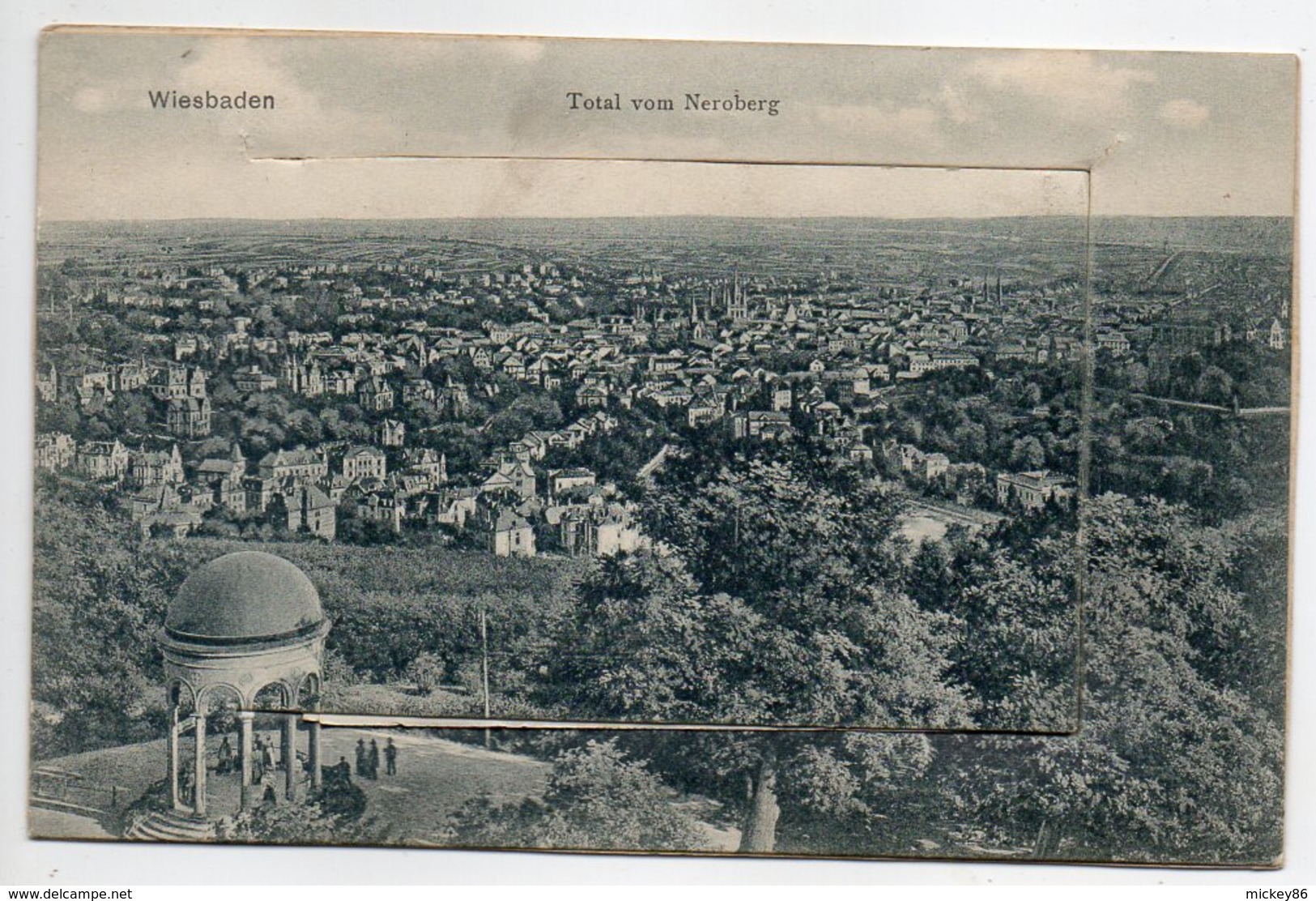 Allemagne-- WIESBADEN -1919-- Total  Vom Neroberg  ---carte à Système (10 Vues)...à Saisir - Wiesbaden