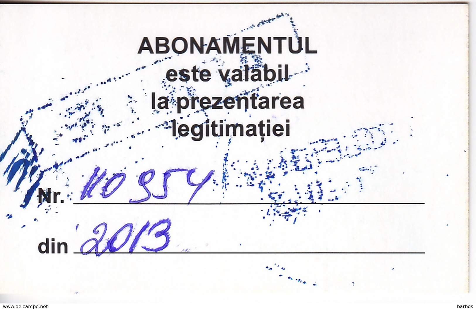 Moldova , Moldavie , Chisinau ,  Trolley & Bus  Ticket ,  Monthly Pass , April,  2018 , Used - Other & Unclassified