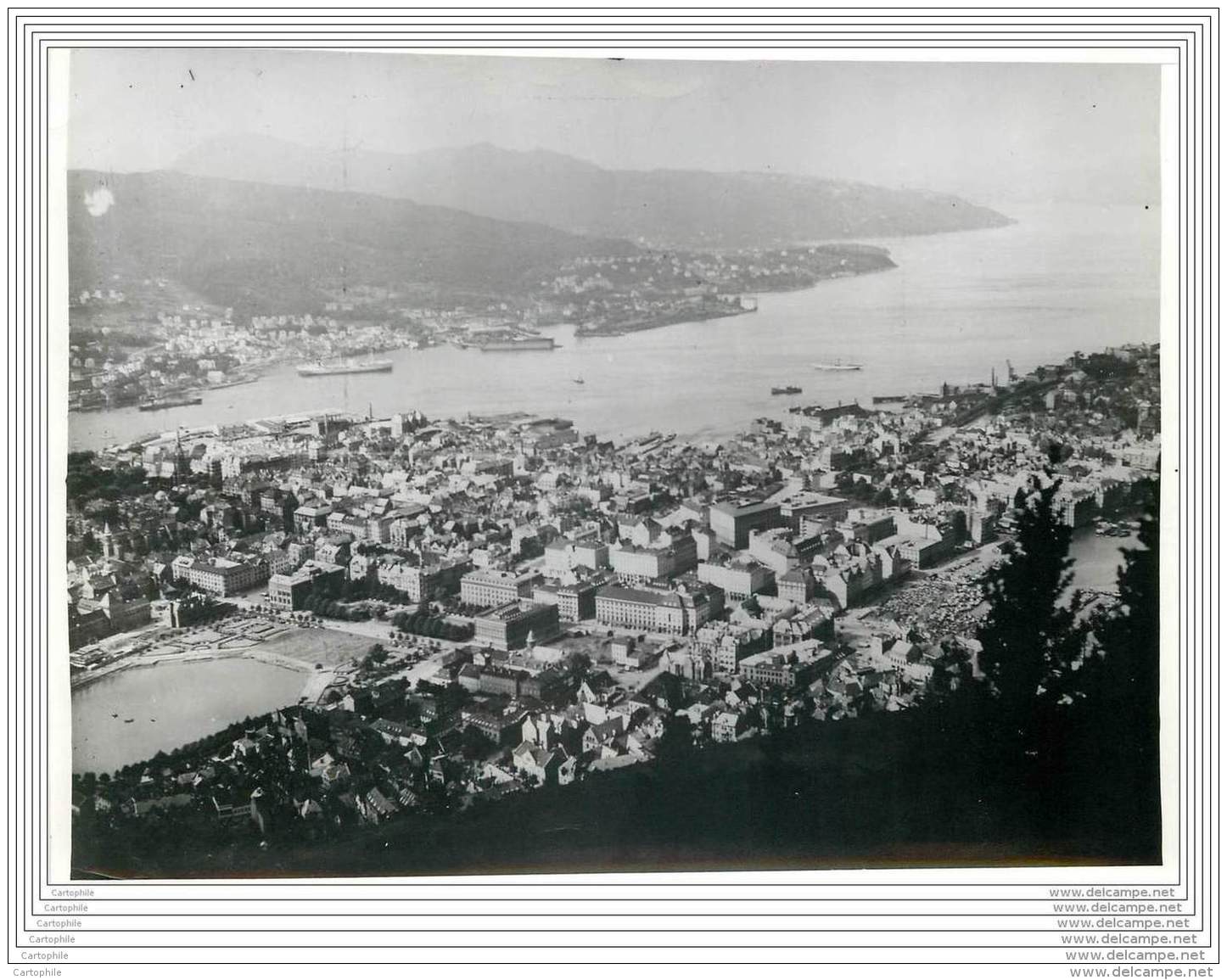 Press Photo - NORWAY - NORGE - Bergen - View From The Top Of The Funicular Railway - Plaatsen