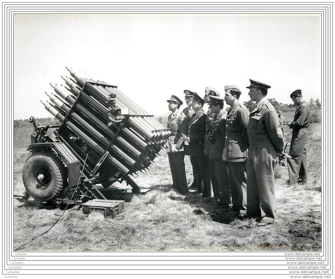 Press Photo - UK - Larkhill School Of Artillery - Rocket Projector Firing During Demonstration 1953 (2) - War, Military