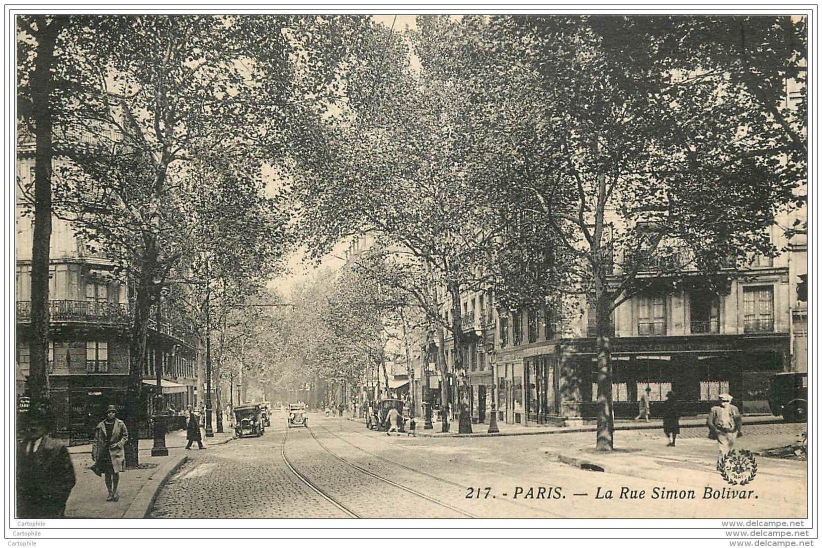 75019 - PARIS - La Rue Simon Bolivar En 1940 - District 19