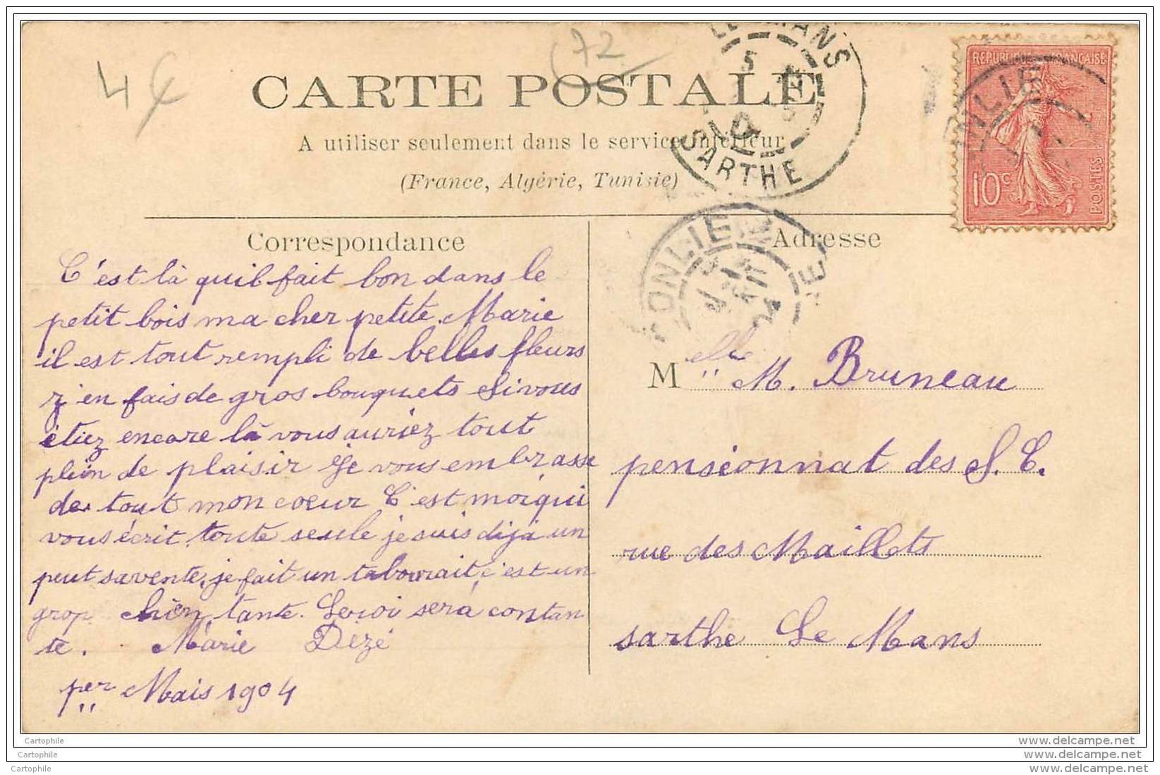 72 - CONLIE - Le Grand Carrefour 1904 - Epicerie Centrale - Conlie