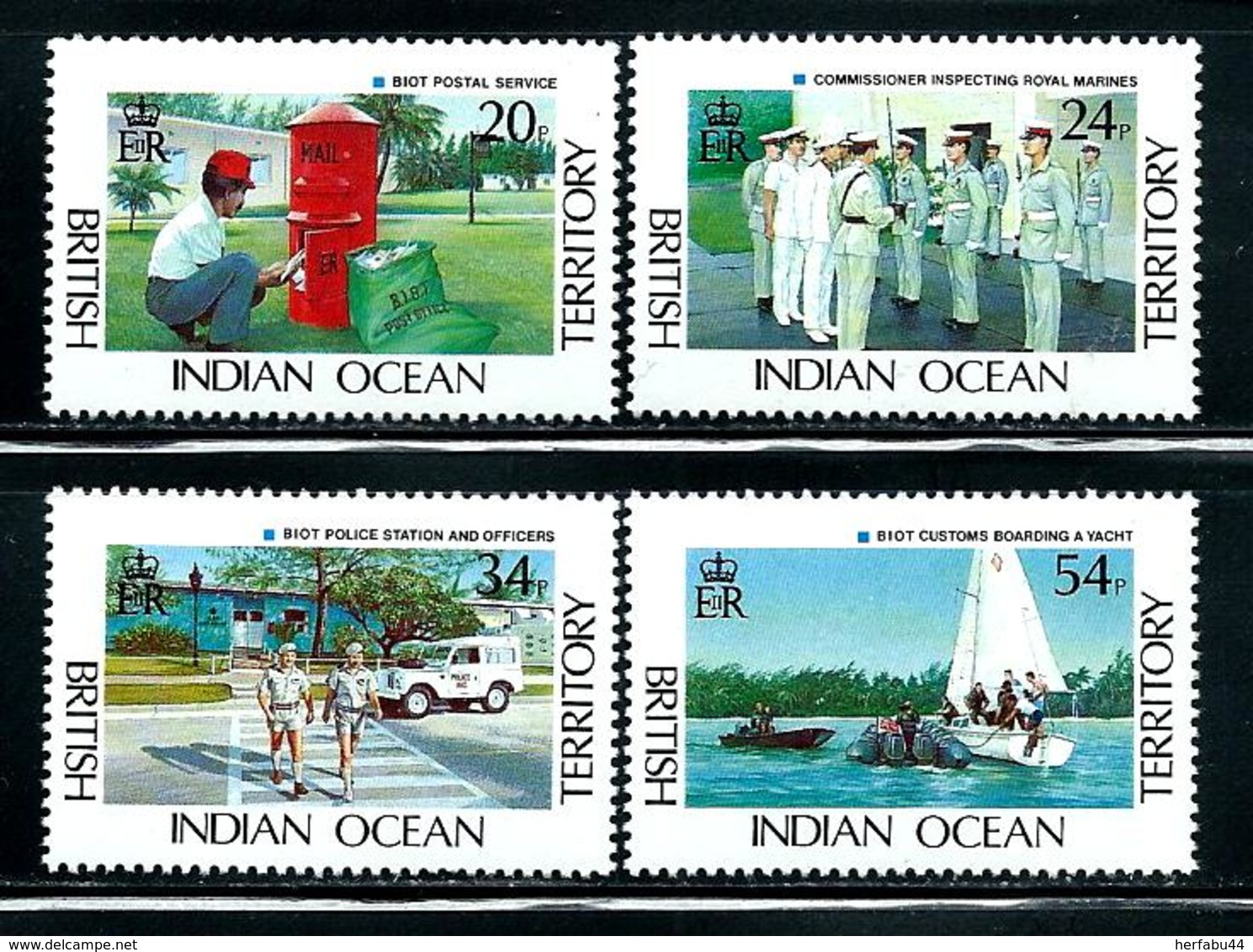 British Indian Ocean Territory      "Goverment Services"     Set   SC# 111-14     MNH - British Indian Ocean Territory (BIOT)