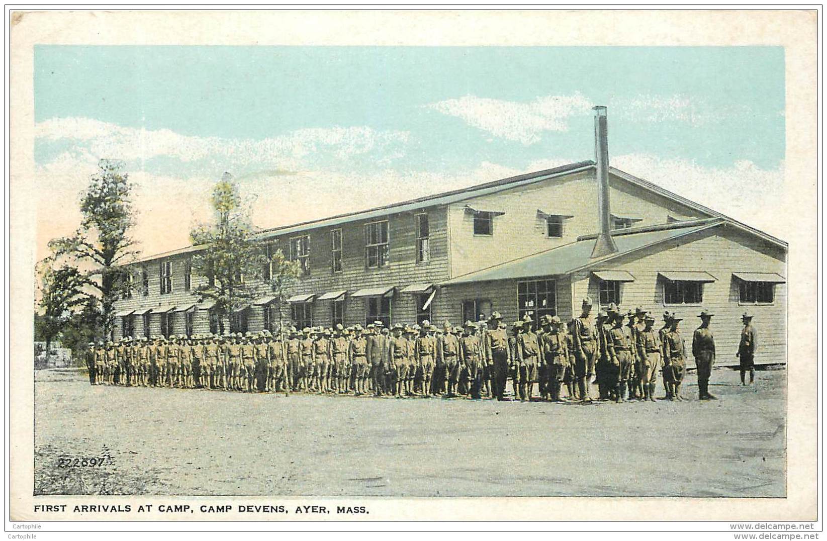 USA - Ayer - First Arrival At Camp Devens - Autres & Non Classés