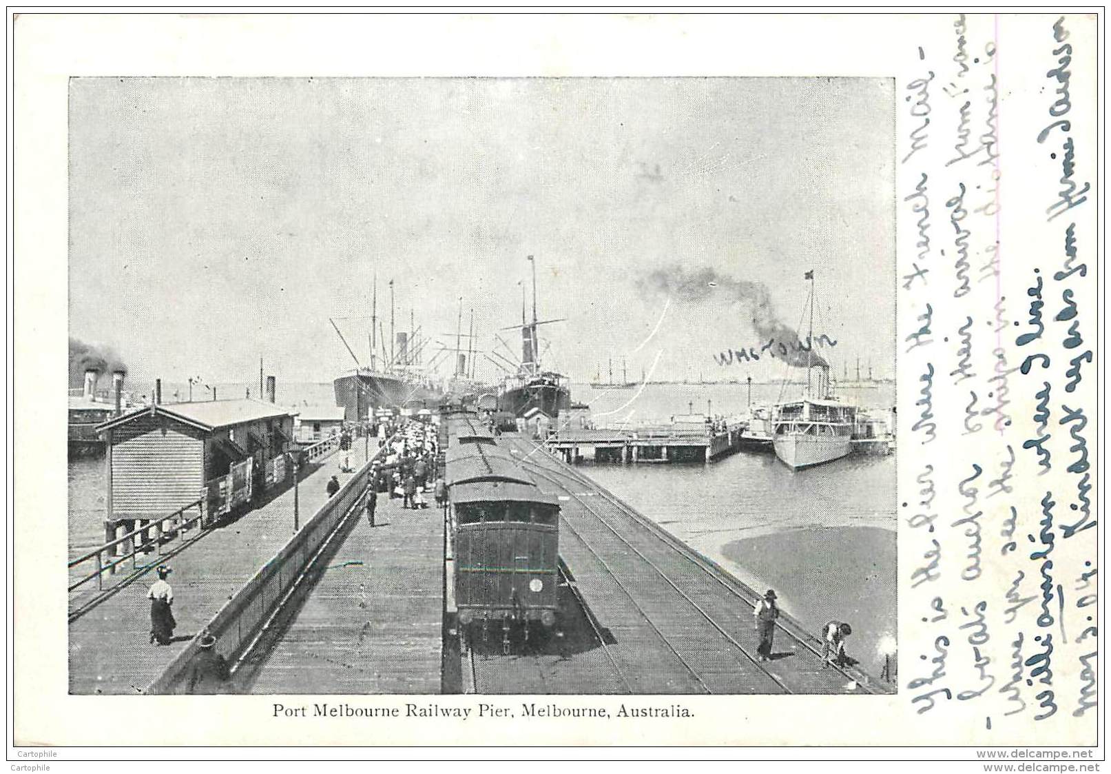 Australia - Melbourne - Port Melbourne Railway Pier 1904 RRR To Paris, France - Melbourne