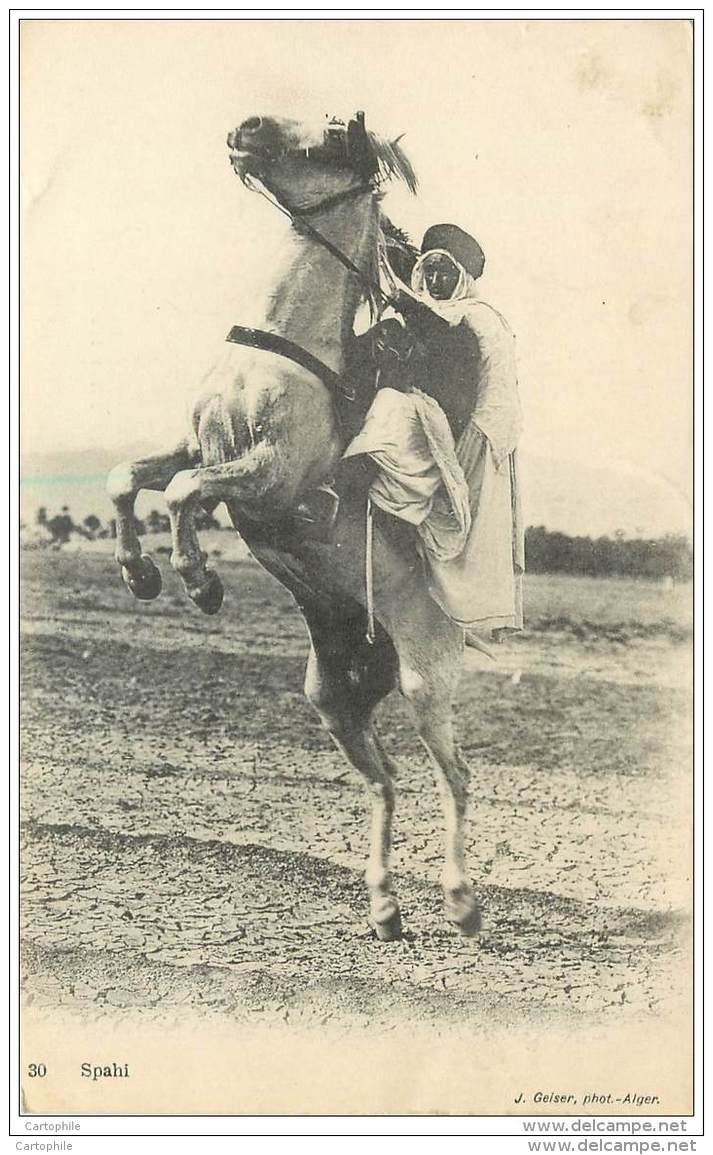 Algerie - Carte Publicitaire Des Vins D'Algerie - Marcel Blondelle A St Denis Du Sig - Cavalier Spahi - Métiers