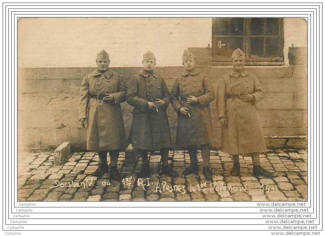 70 - PESMES - Carte Photo De Soldats Du 1er R.I. - Nov 1931 - Militaria - Pesmes