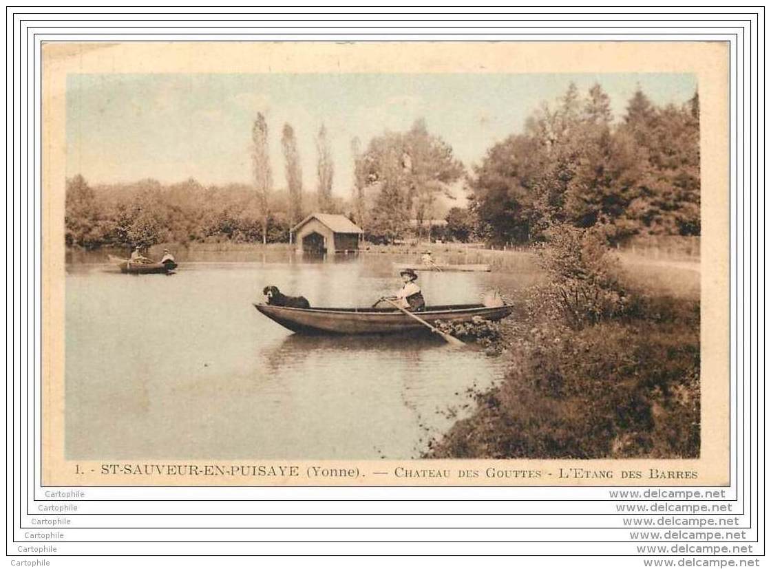 89 - ST SAUVEUR - Chateau Des Gouttes - Etang Des Barres - Canotage - Saint Sauveur En Puisaye