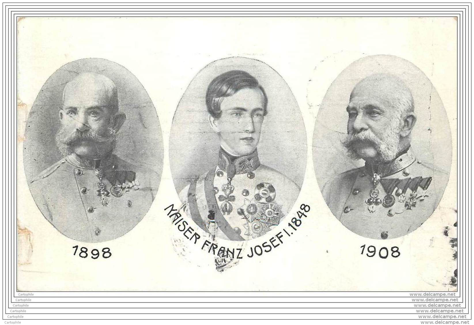 AUTRICHE - 60 Jahr. Regier Jubilaum Kaiser Franz Josef 1848-1908 (5) Send To Emile Straus - Sonstige & Ohne Zuordnung