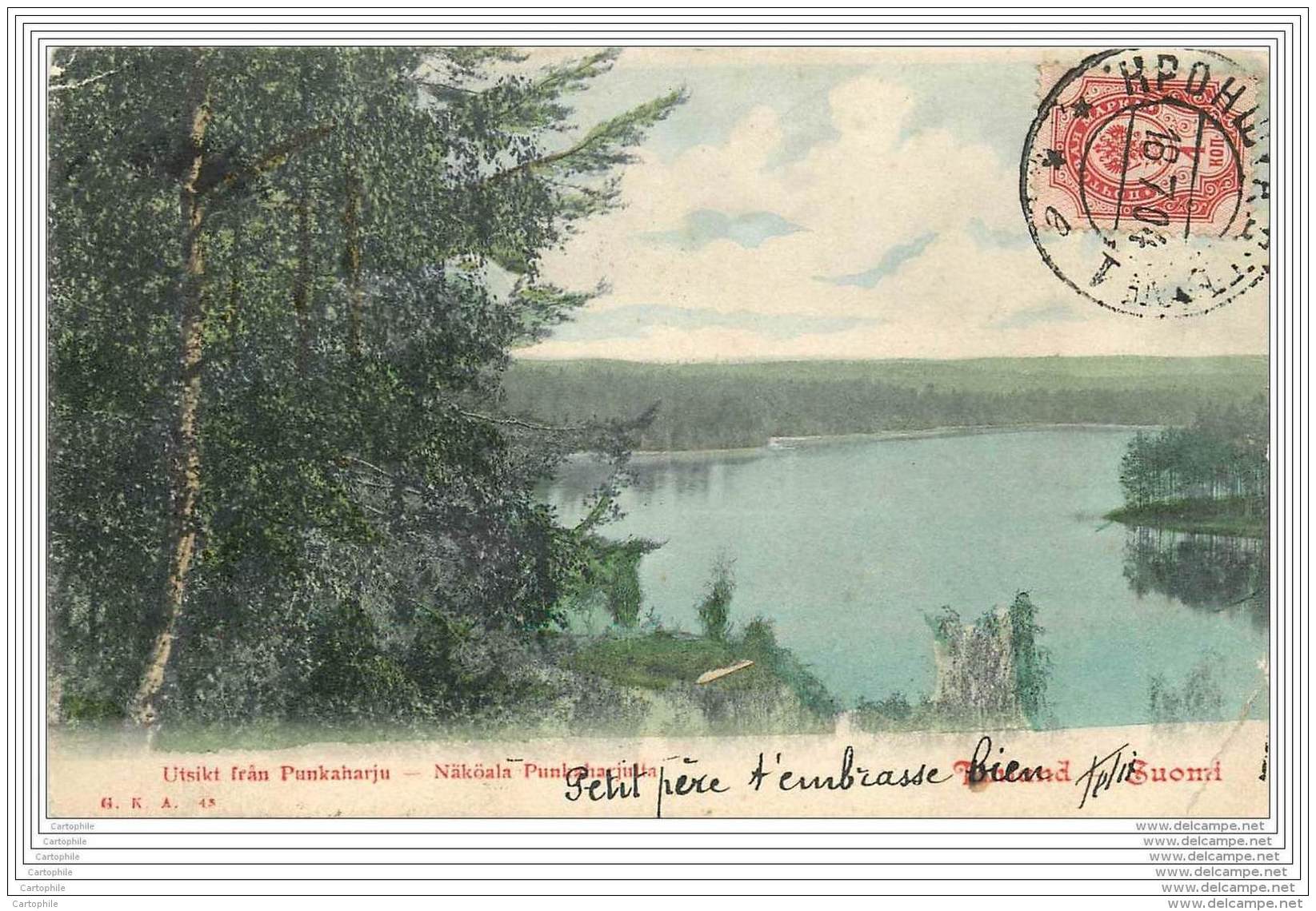 FINLAND - SUOMI - Utsikt Fran Punkaharju 1904 - Finlande