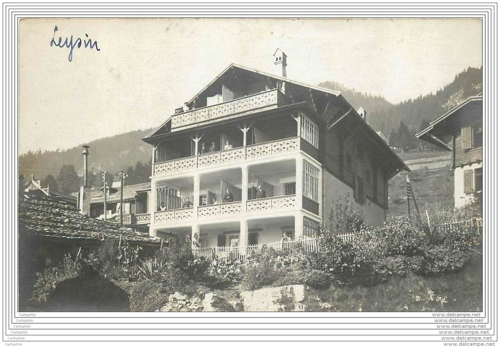 SUISSE - Carte Photo De LEYSIN - Chalet A Situer - Leysin