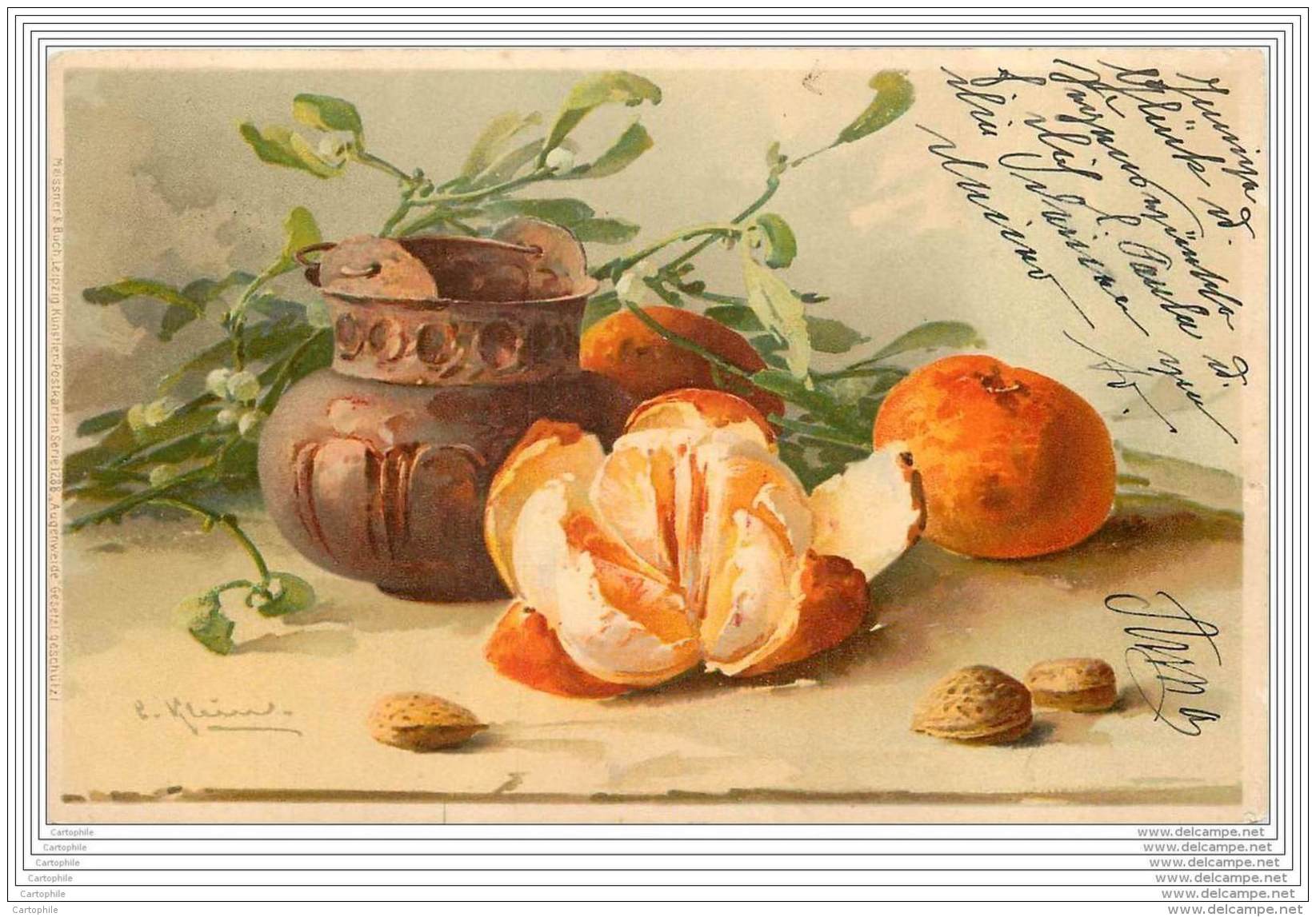 Illustrateur C. KLEIN - Nature Morte - Quartiers D'oranges - Klein, Catharina