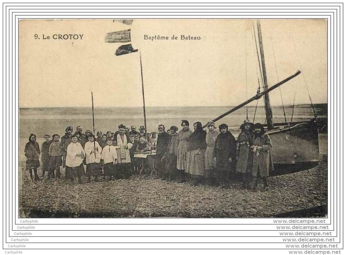 80 - LE CROTOY - Bapteme De Bateau (animee) - Le Crotoy