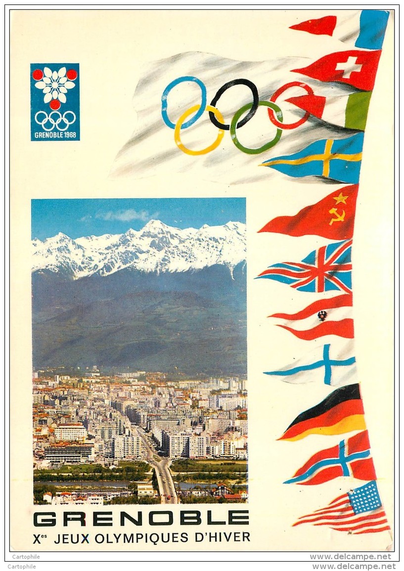 Lot De 5 Cartes Postales Des Jeux Olympiques D'Hiver A Grenoble 1968 - Jeux Olympiques