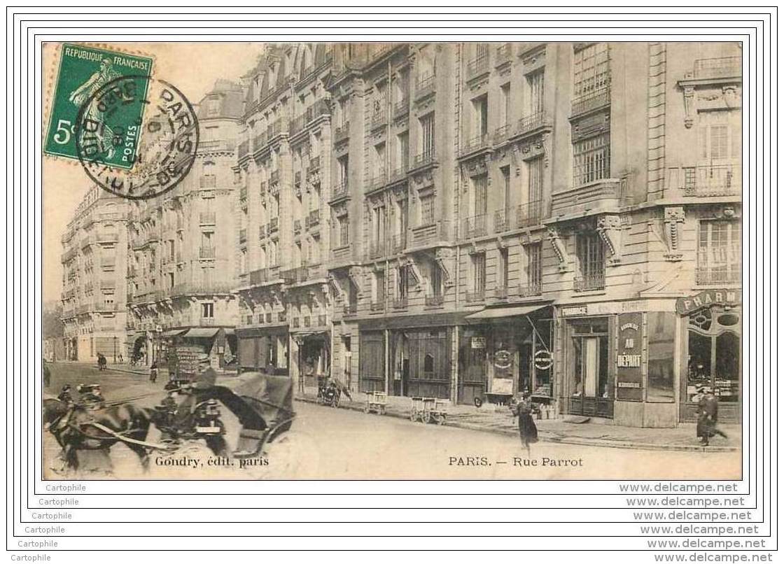 75012 - PARIS - Rue Parrot - Gondry - Arrondissement: 12