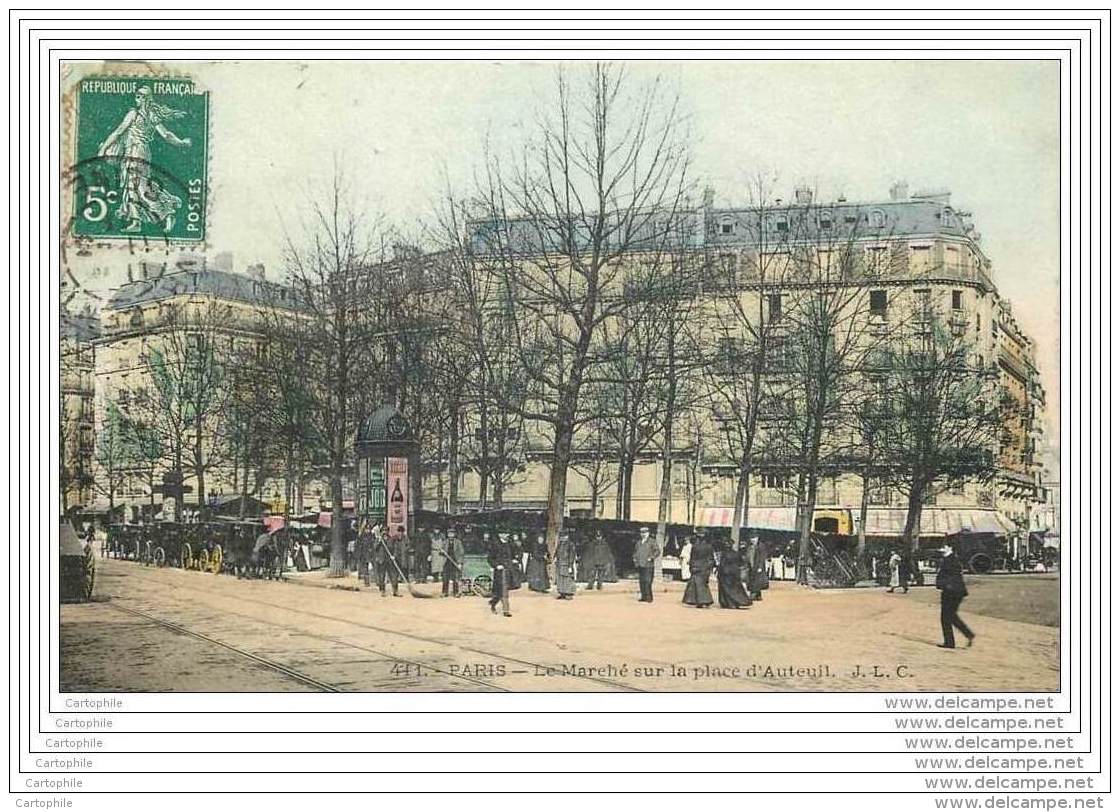 75016 - PARIS - Le Marche Sur La Place D'Auteuil (couleur) - Paris (16)