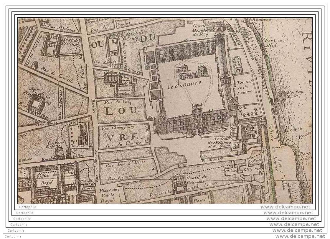 75 - PARIS - Carte Puzzle - Plan Du Vieux Paris - Louvre Vers 1710 - Konvolute, Lots, Sammlungen