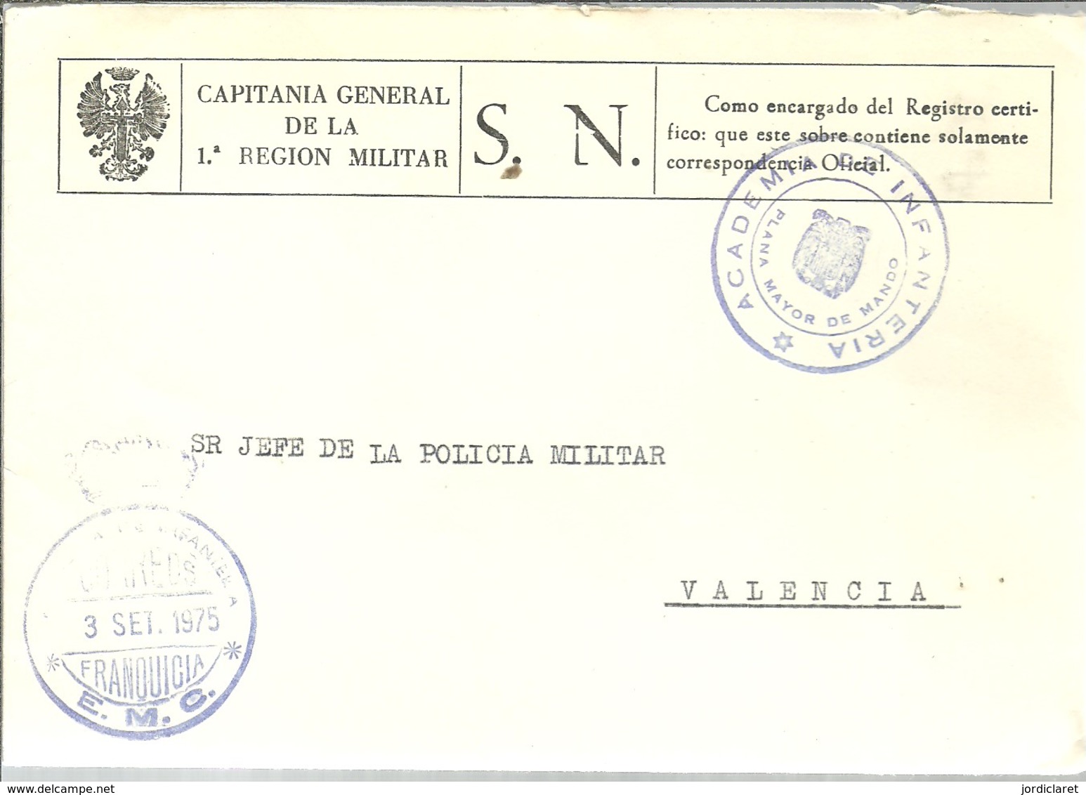 MARCA ACADEMIA INFANTERIA - Military Service Stamp