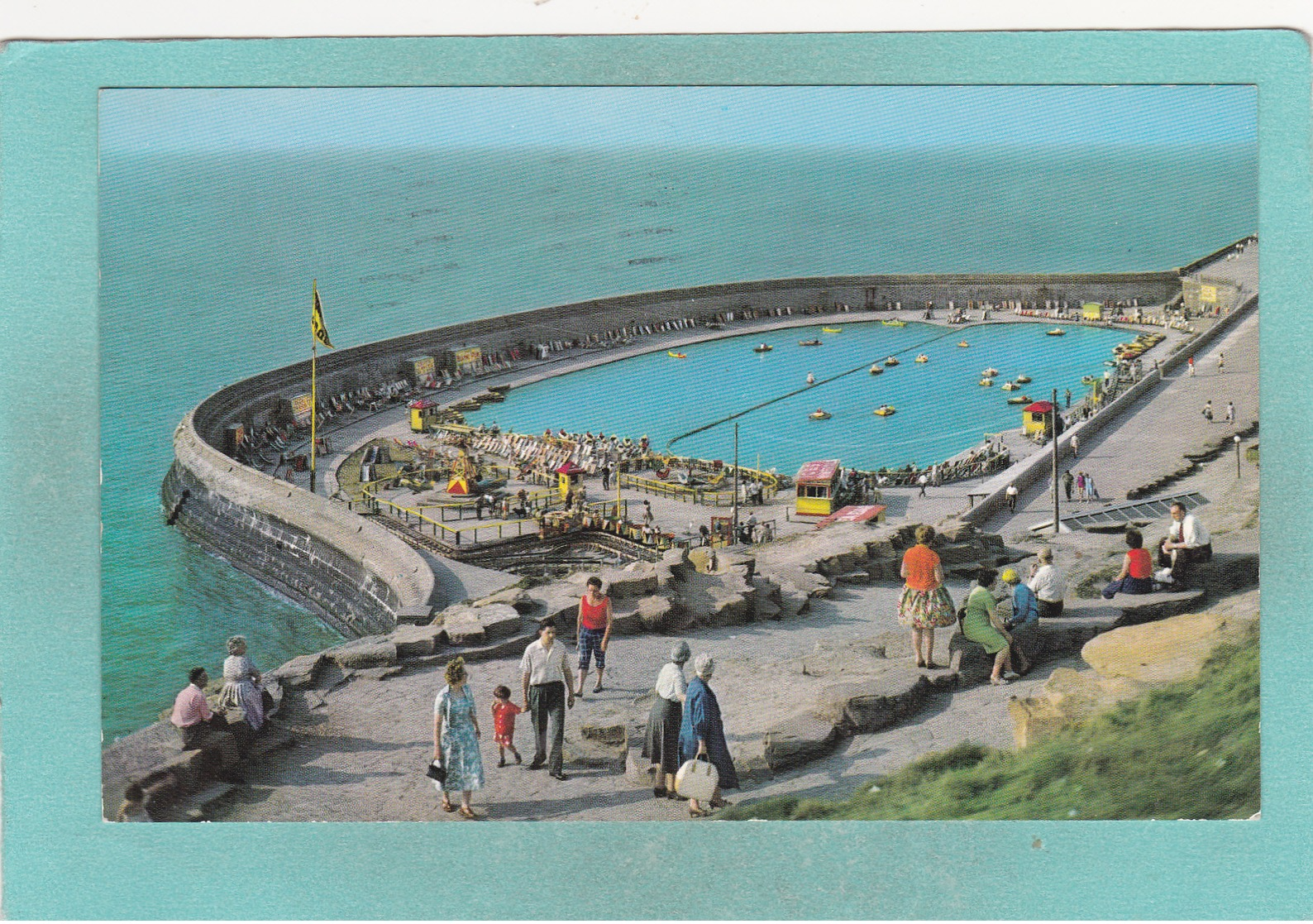 Old Small Postcard Of North Shore Boating Pool,Blackpool,England,V21. - Blackpool