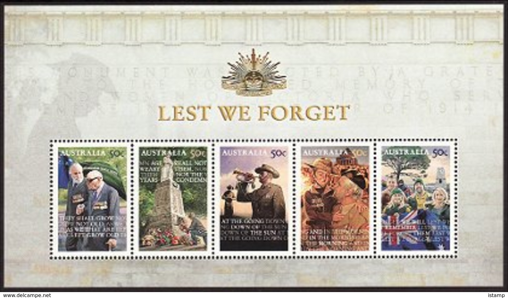 2008 - Australian LEST WE FORGET Minisheet Minature Sheet MNH - Blocks & Sheetlets