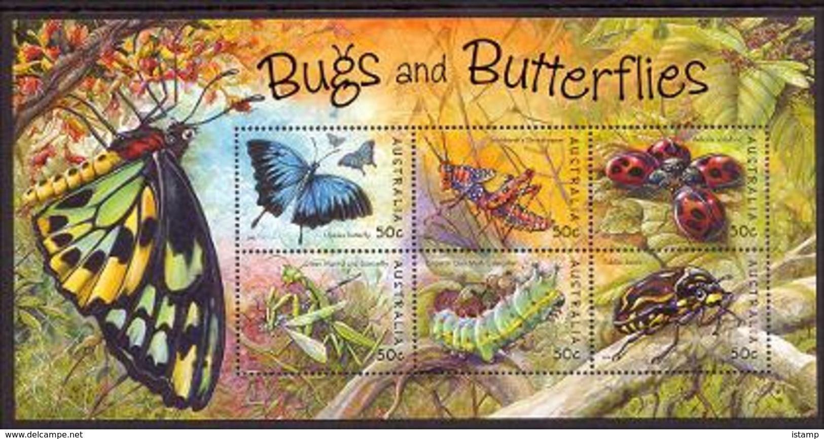 ⭕2003 - Australia BIGS & BUTTERFLIES - Miniature Sheet MNH⭕ - Blocks & Sheetlets