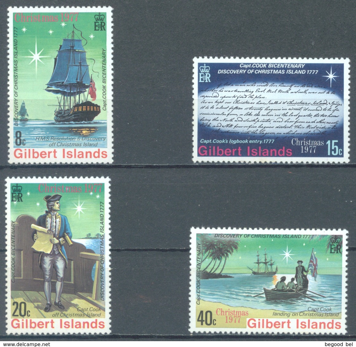 GILBERT ISLANDS  - 1977 - MNH/** - BICENTENARY CAPT COOK  -Yv 48-51 SG 55-58  - Lot 16934 - Îles Gilbert Et Ellice (...-1979)