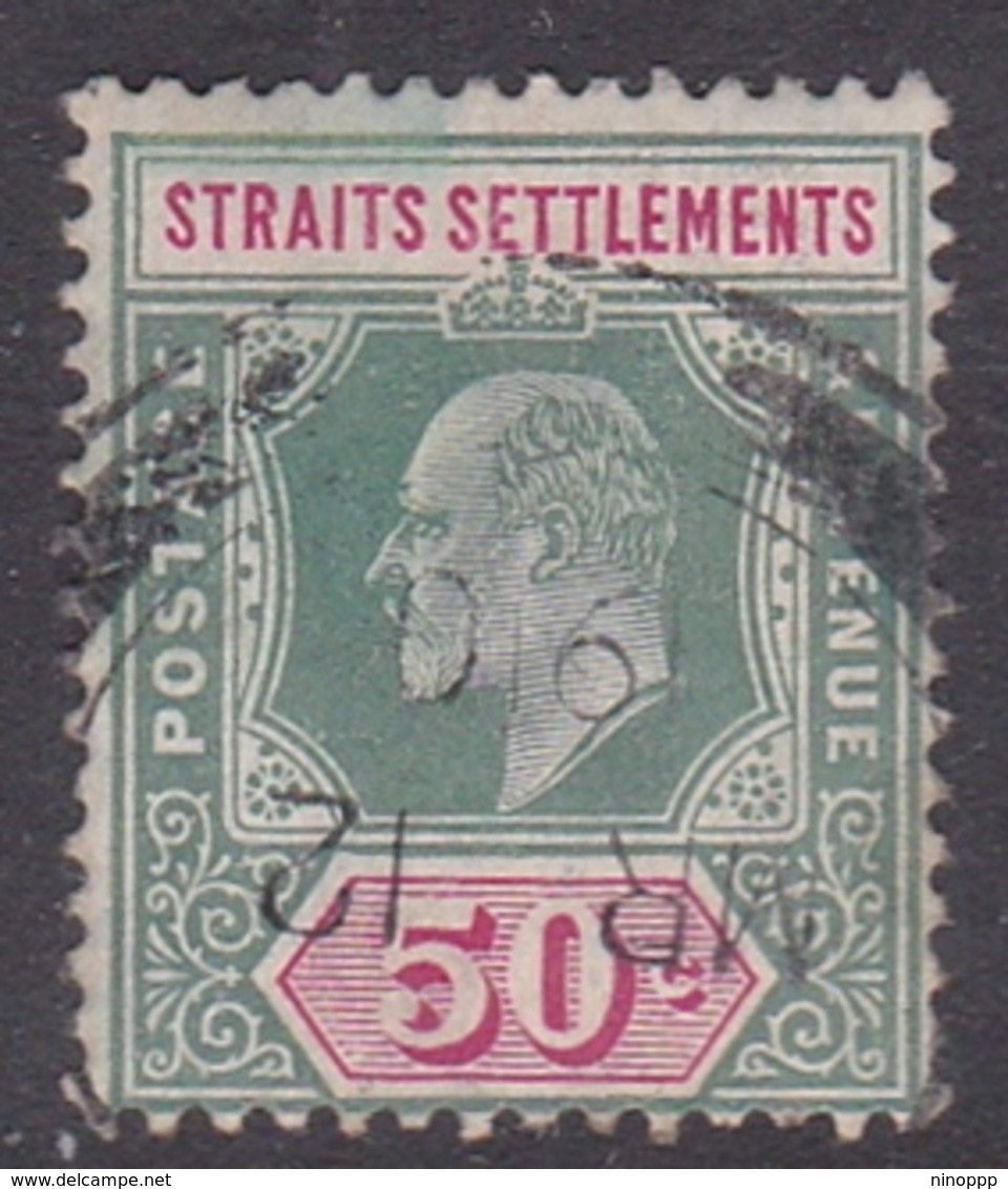 Malaysia-Straits Settlements SG 118 1902 King Edward VII, 1902  50c Deep Green And Carmine, Used - Straits Settlements