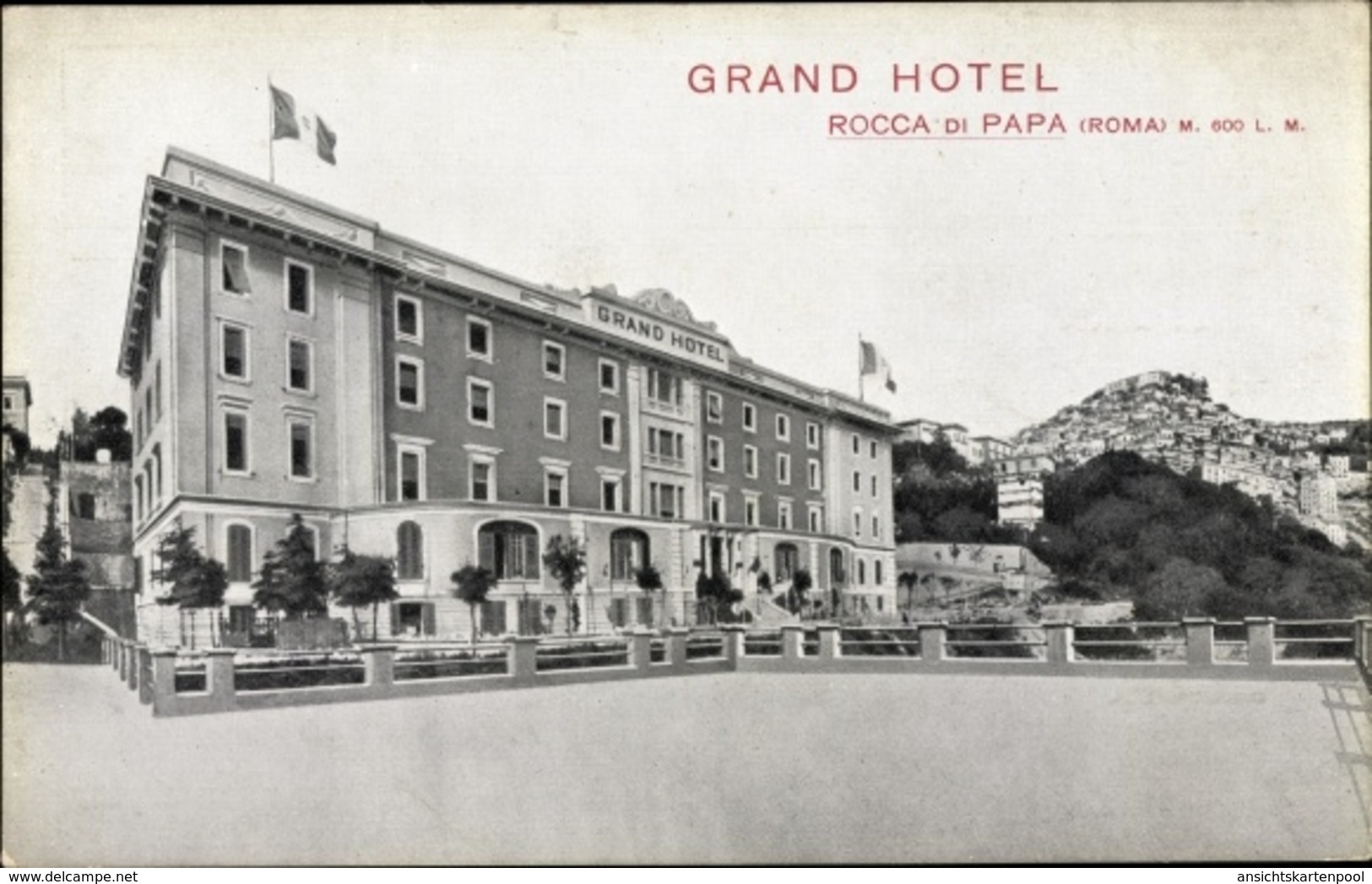 Cp Rocca Di Papa Roma Rom Lazio, Grand Hotel, Vorderansicht - Altri & Non Classificati