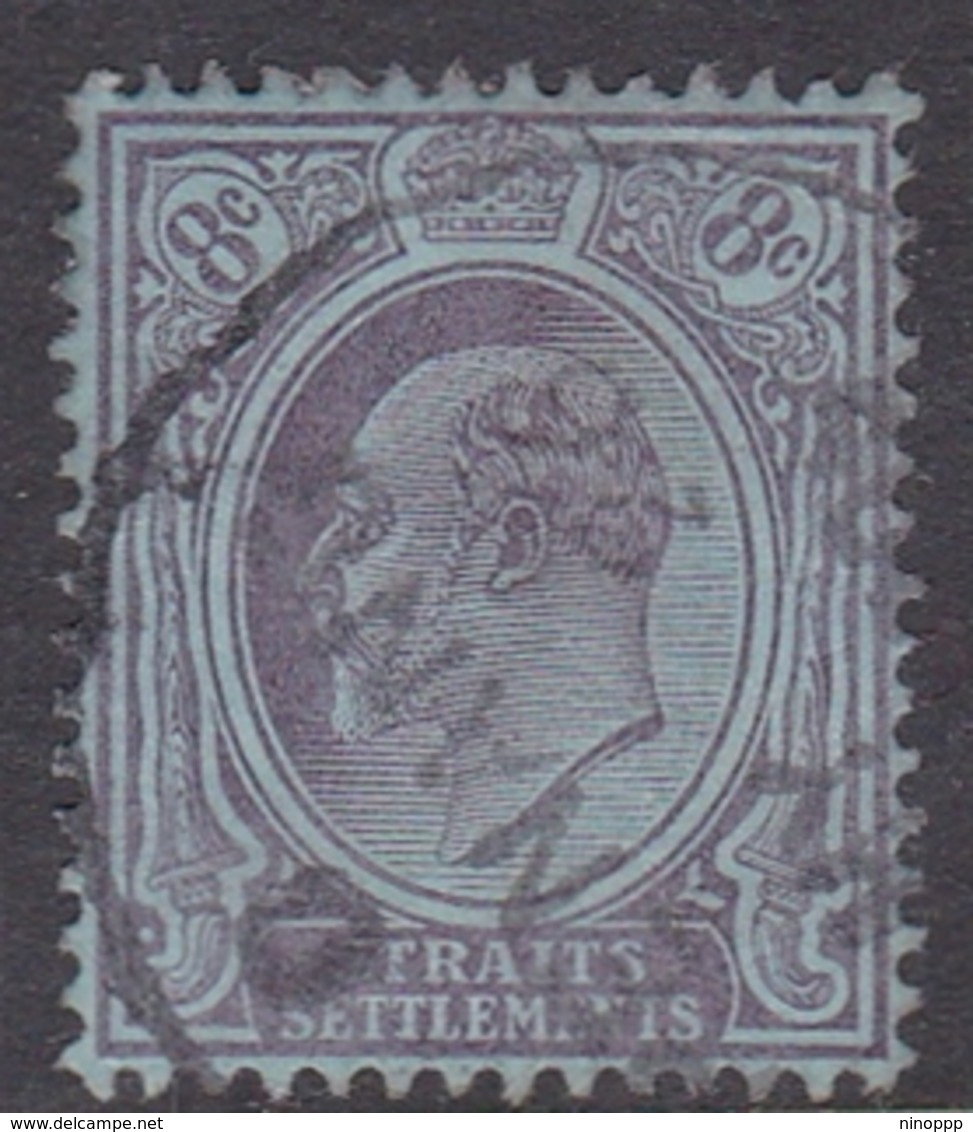 Malaysia-Straits Settlements SG 126 1904 King Edward VII, 8c Purple Blue, Used - Straits Settlements