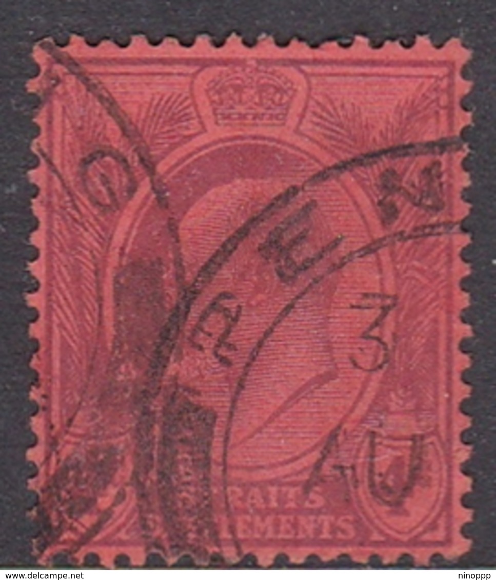 Malaysia-Straits Settlements SG 129 1905 King Edward VII, 4c Purple Red, Used - Straits Settlements